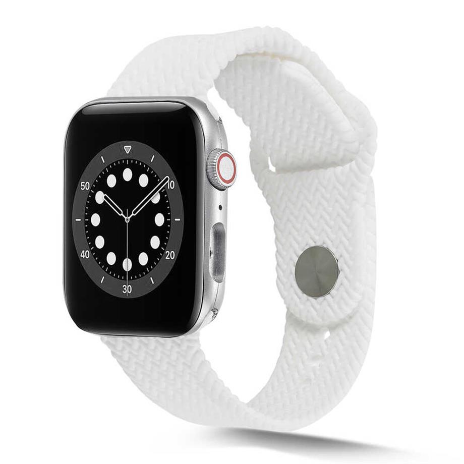 Apple Watch Ultra 49mm Kordon KRD-37 Silikon Strap Kayış  Beyaz 