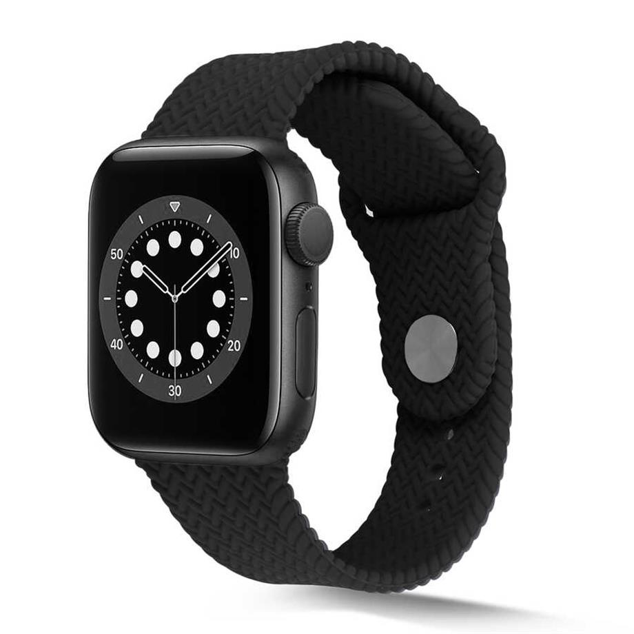  Apple Watch Ultra 49mm Kordon KRD-37 Silikon Strap Kayış  Siyah 