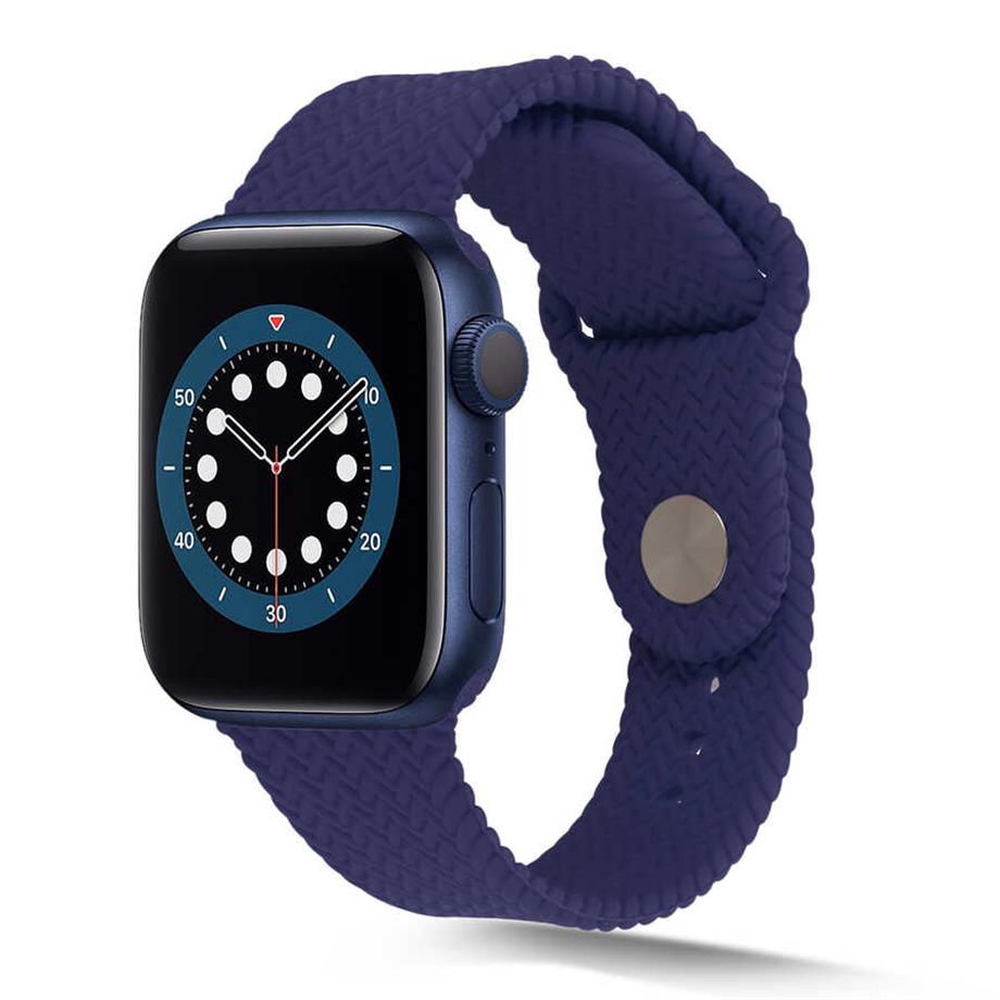  Apple Watch Ultra 49mm Kordon KRD-37 Silikon Strap Kayış  Lacivert 