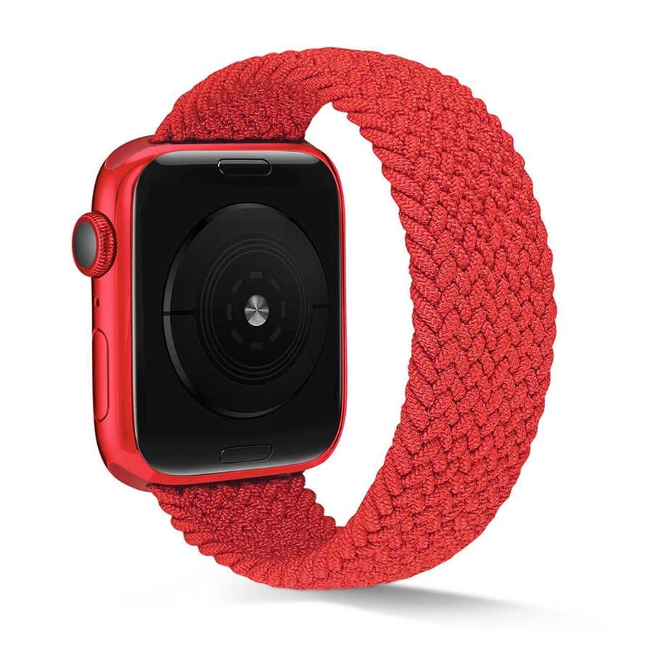  Apple Watch Ultra 49mm Kordon KRD-38 Medium Strap Kayış  Kırmızı 