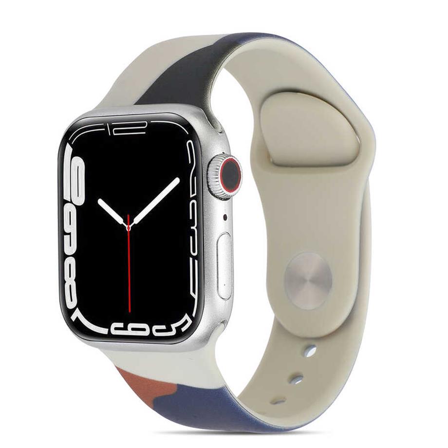  Apple Watch Ultra 49mm Kordon KRD-62 Silikon Strap Kayış  Blue İnk 