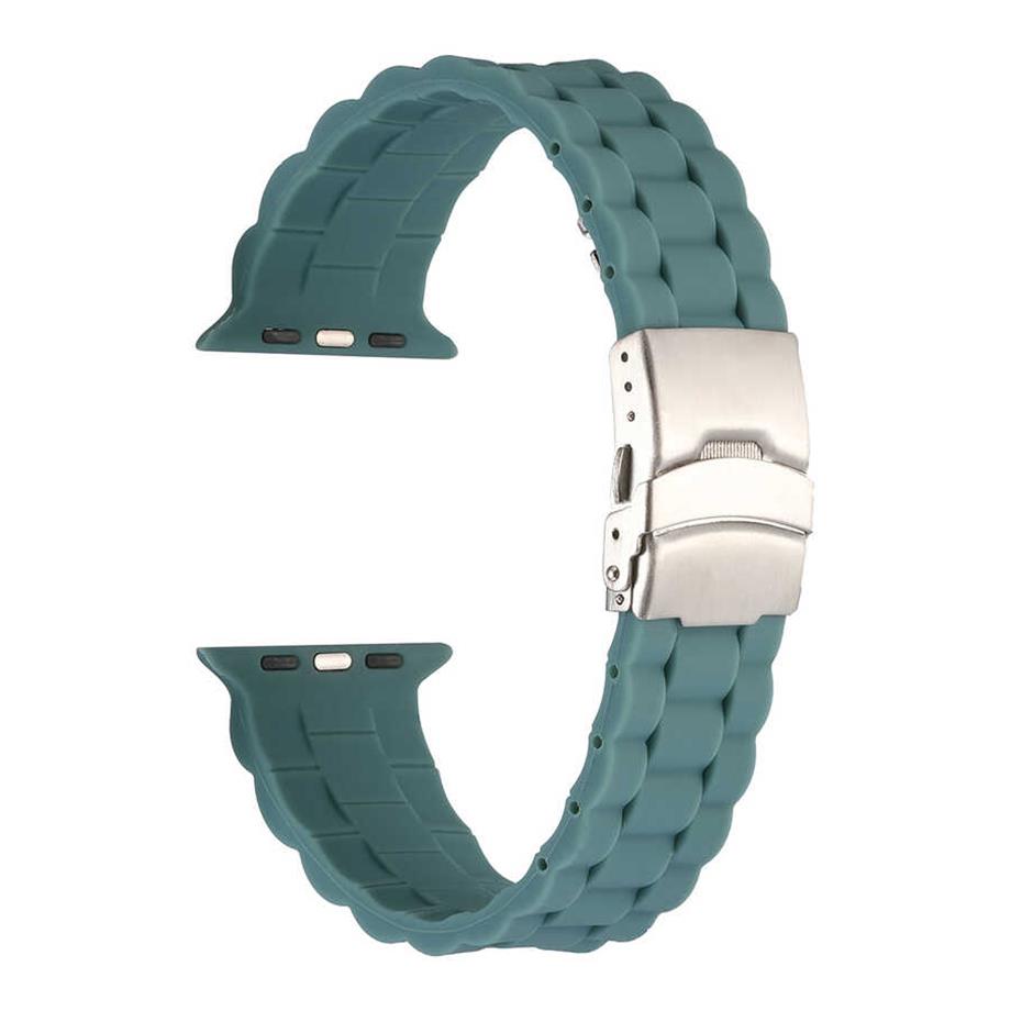  Apple Watch Ultra 49mm Kordon KRD-72 Silikon Strap Kayış  Açık Yeşil 