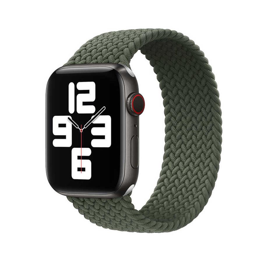  Apple Watch Ultra 49mm Kordon Wiwu Braided Solo Loop Large Strap Kayış  Yeşil 
