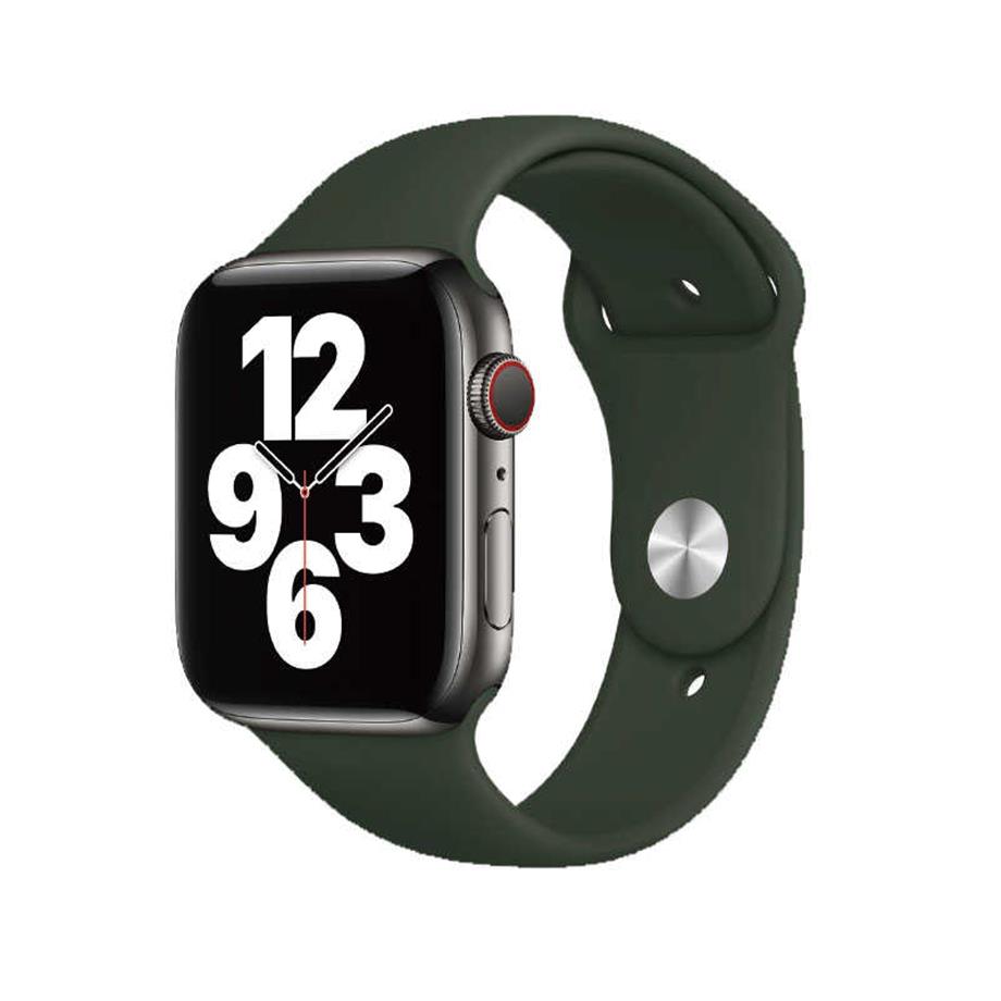  Apple Watch Ultra 49mm Kordon Wiwu Sport Band Silikon Strap Kayış  Koyu Yeşil 