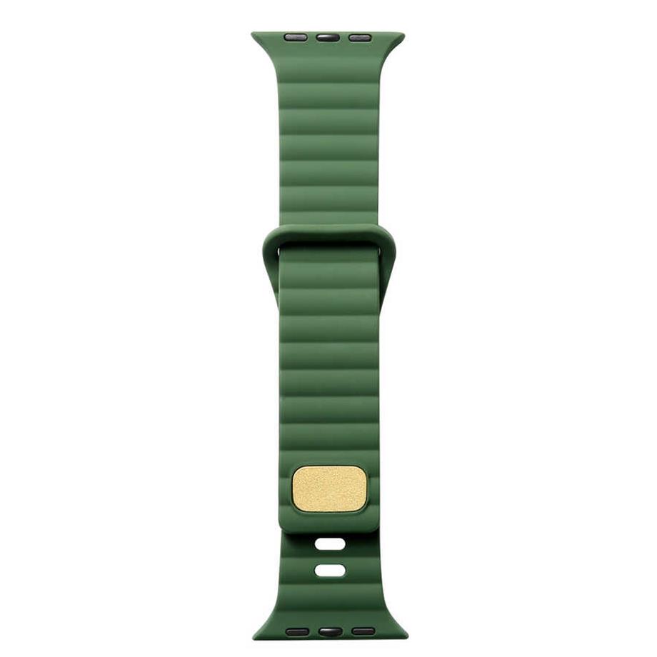  Apple Watch Ultra 49mm Zore KRD-73 Silikon Kordon  Koyu Yeşil 