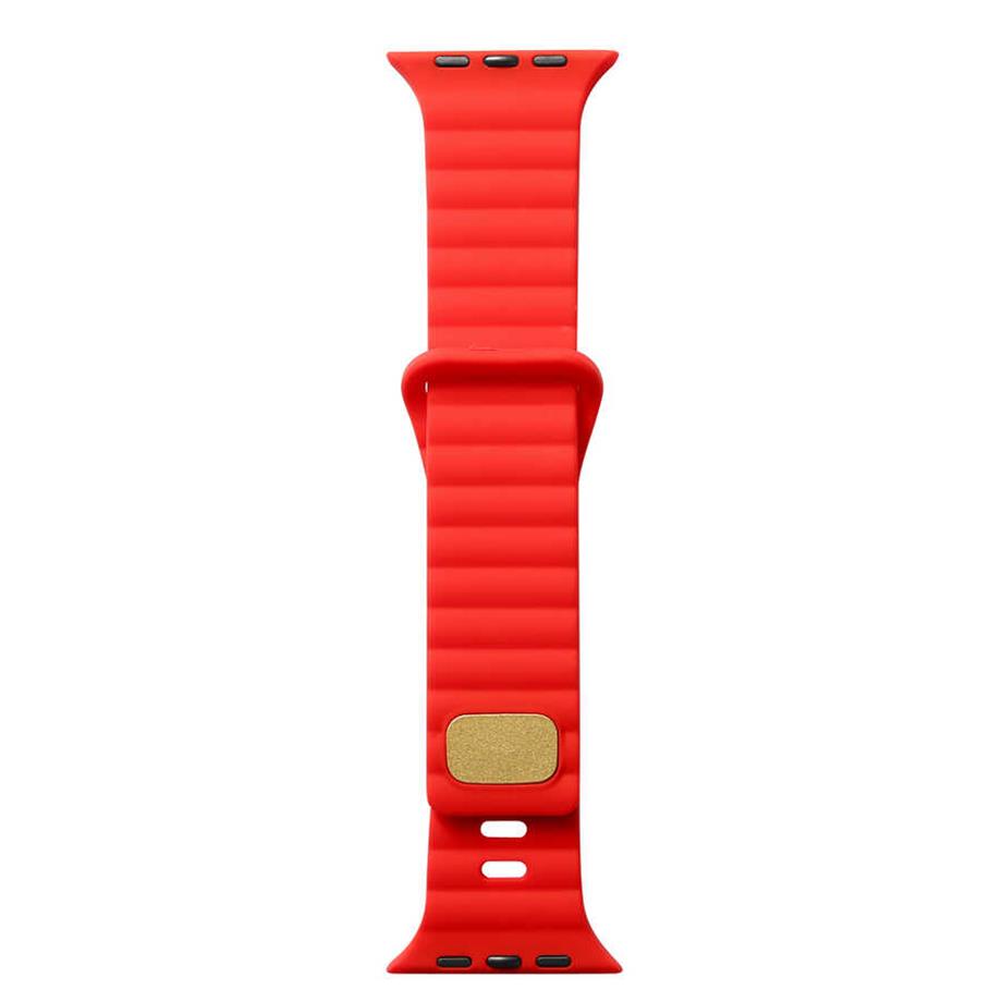  Apple Watch Ultra 49mm Zore KRD-73 Silikon Kordon  Kırmızı 