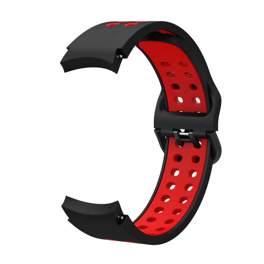  Galaxy Watch 4 44mm KRD-02 Silikon Kordon Siyah-Beyaz