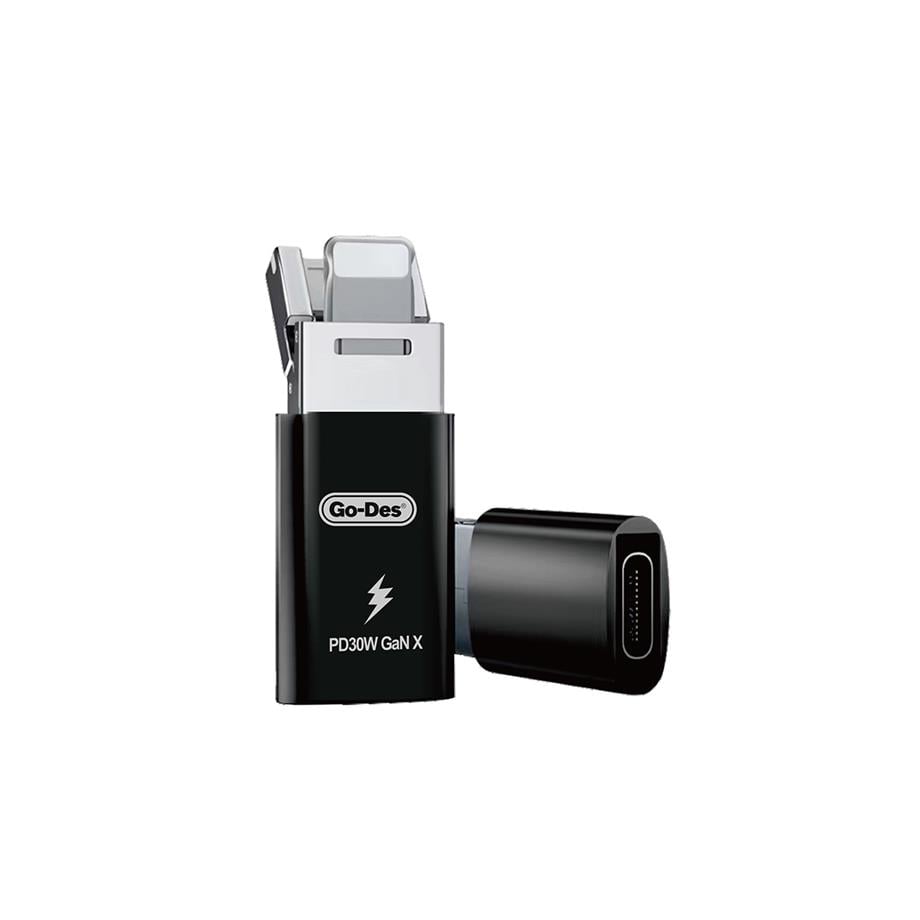  Go Des GD-CT029 PD30W GaN Teknolojili Type-C to Lightning & USB-A OTG 