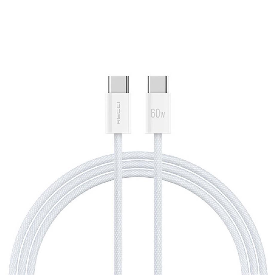  Recci RS13CC Nature Serisi 60W Hızlı Şarj Özellikli Type-C To Type-C PD Kablo 1.2M 