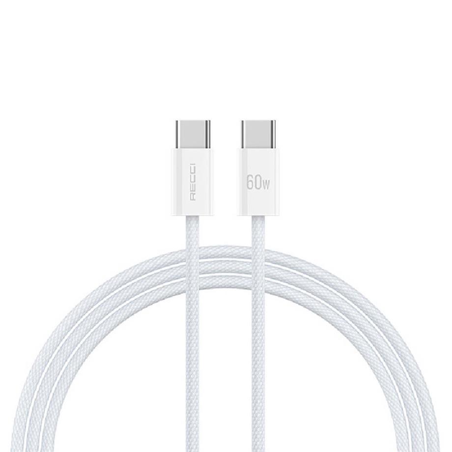  Recci RS15CC Nature Serisi 60W Hızlı Şarj Özellikli Type-C To Type-C PD Kablo 2M 