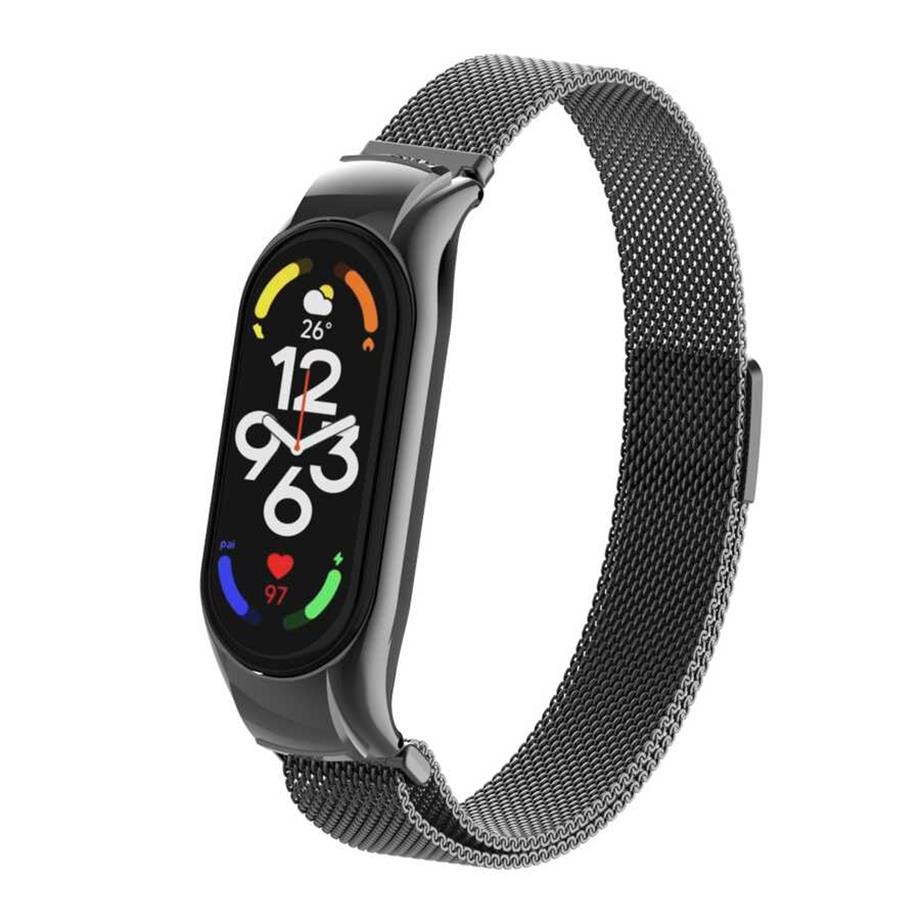  Xiaomi Mi Band 7 KRD-01 Metal Kordon Siyah