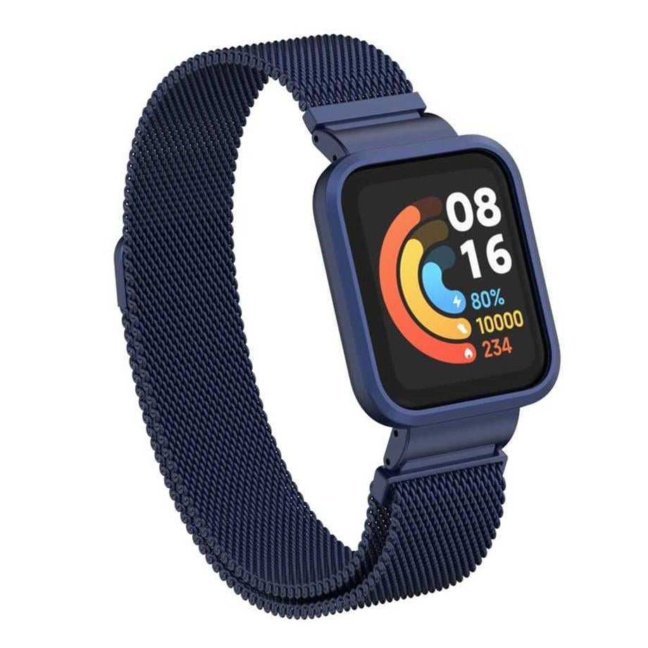  Xiaomi Redmi Watch (Mi Watch Lite) Zore KRD-58 Metal Kordon Lacivert