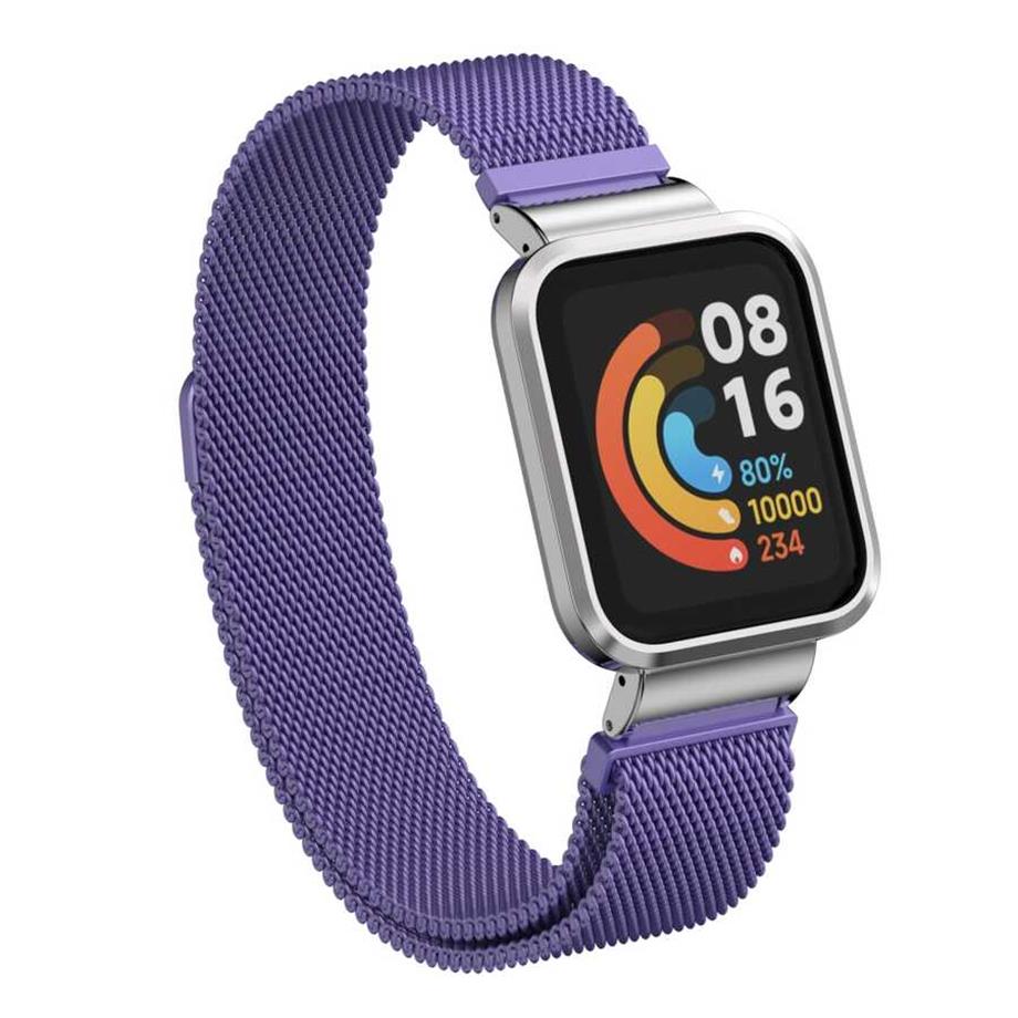  Xiaomi Redmi Watch (Mi Watch Lite) Zore KRD-58 Metal Kordon Mor