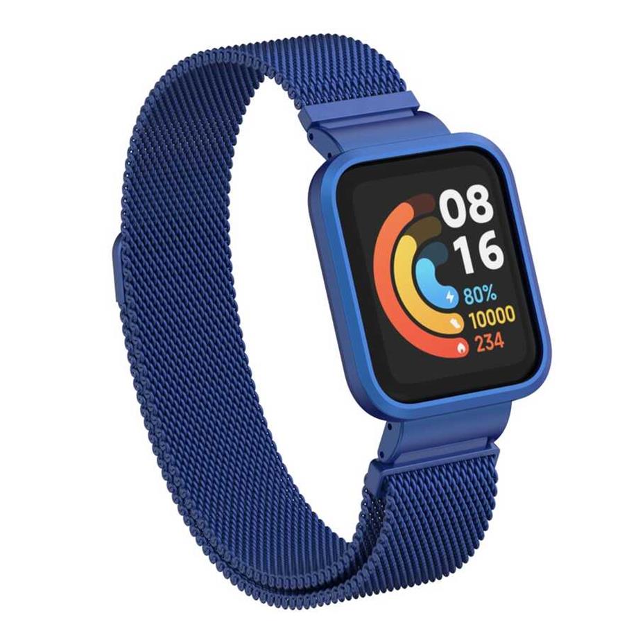  Xiaomi Redmi Watch (Mi Watch Lite) Zore KRD-58 Metal Kordon Mavi