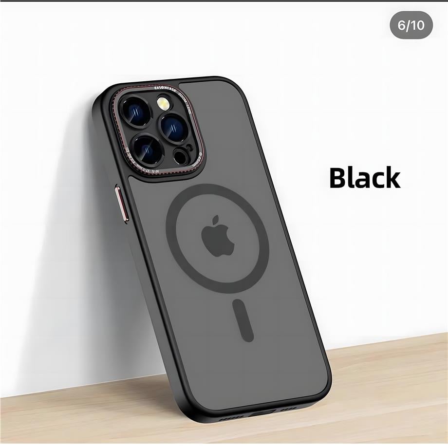 Brabus Kamera Korumalı Magsafe Metal Tuşlu Luxury Telefon Kılıfı Siyah Renkli