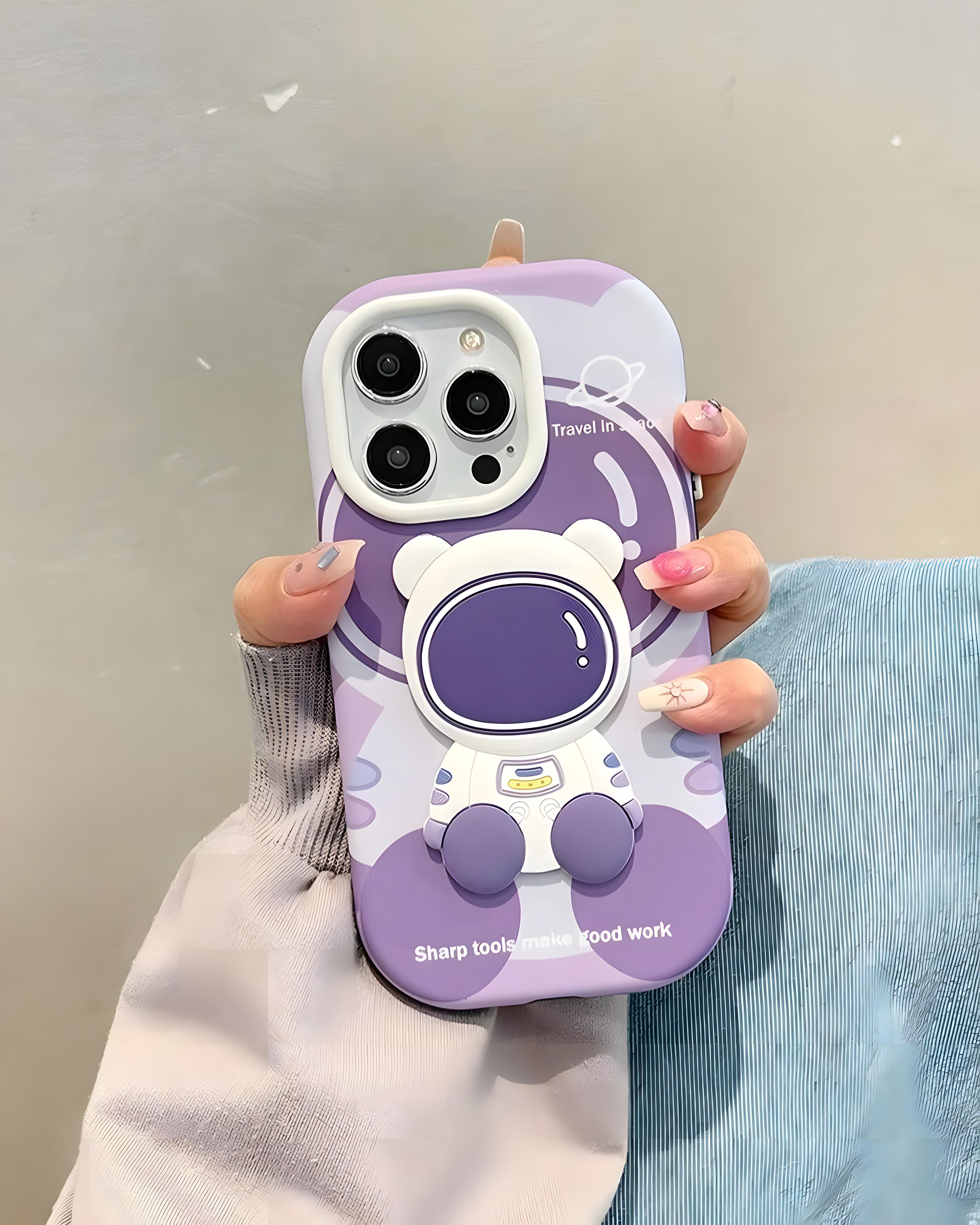 Cute Astronot Hamur Silikon Telefon Kılıfı