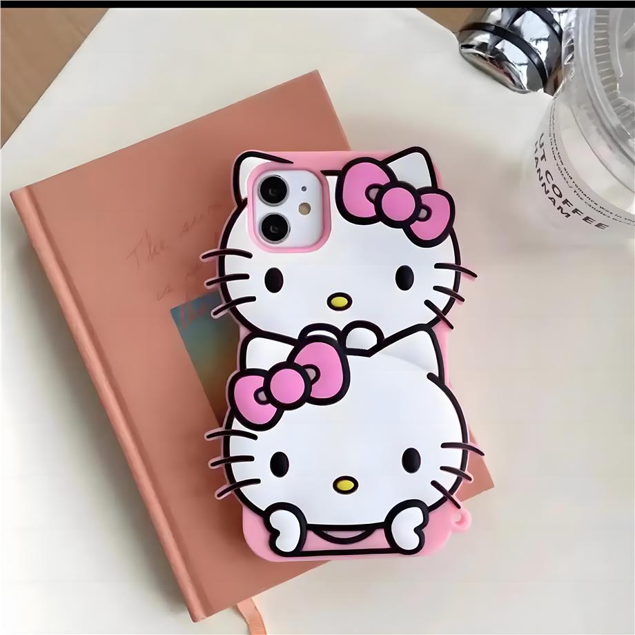 Cute Hello Kity Silikon Hamur Telefon Kılıfı