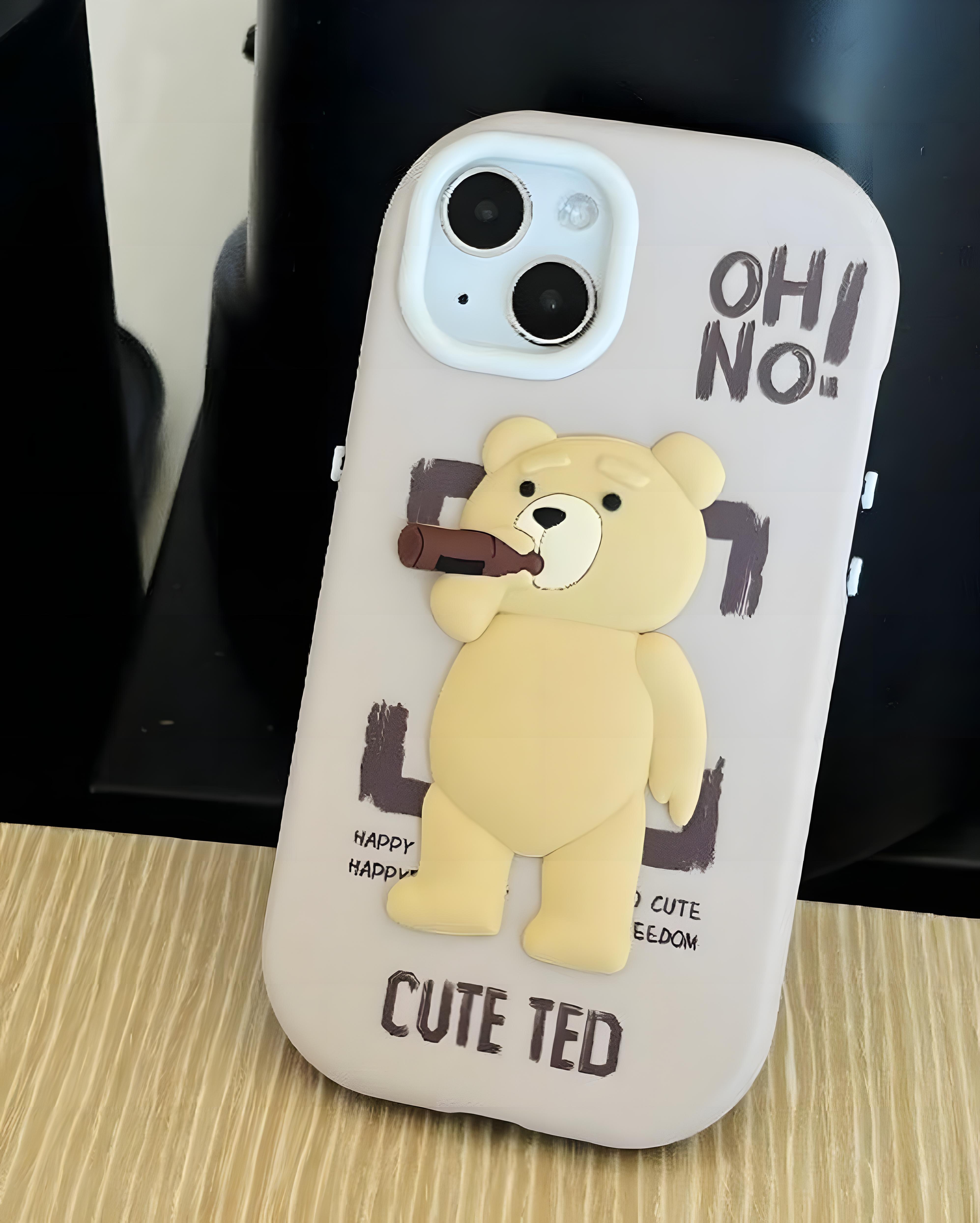 Cute Ted Hamur Silikon Telefon Kılıfı
