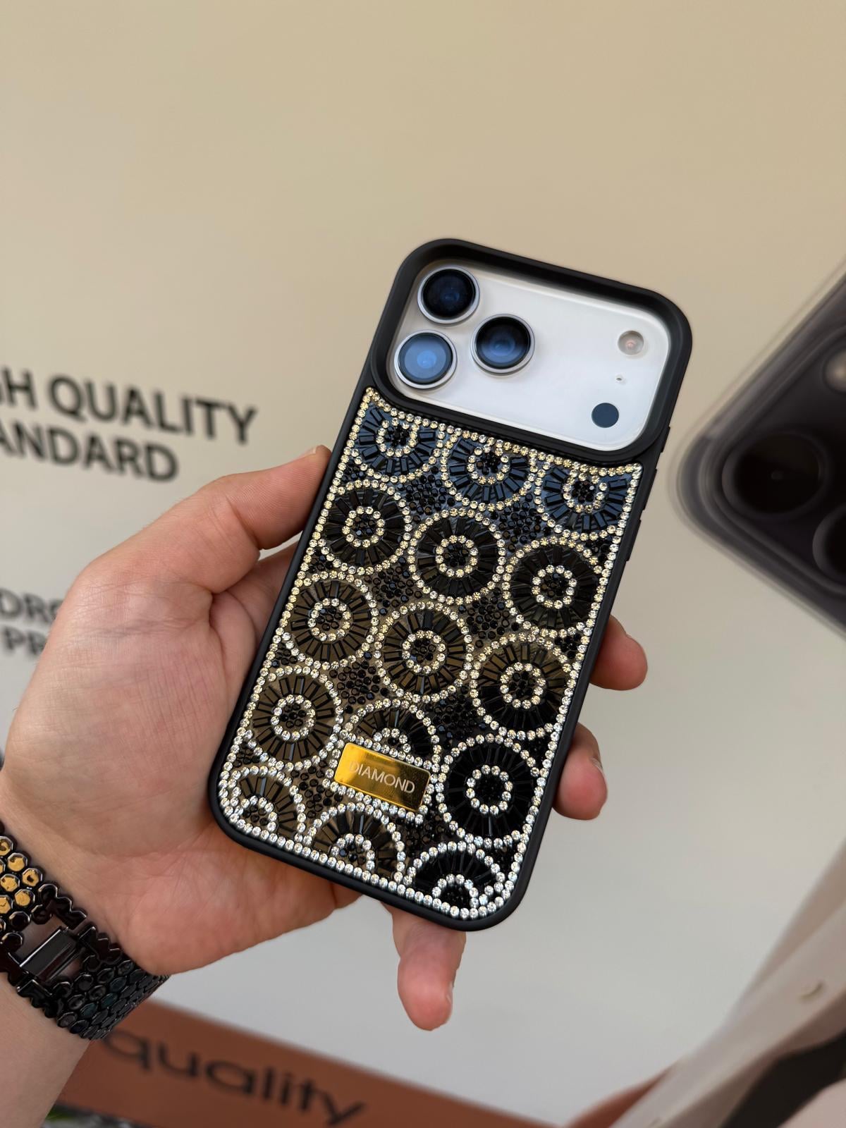 DreamTaşlı Silikon Telefon Kılıfı Siyah Renkli