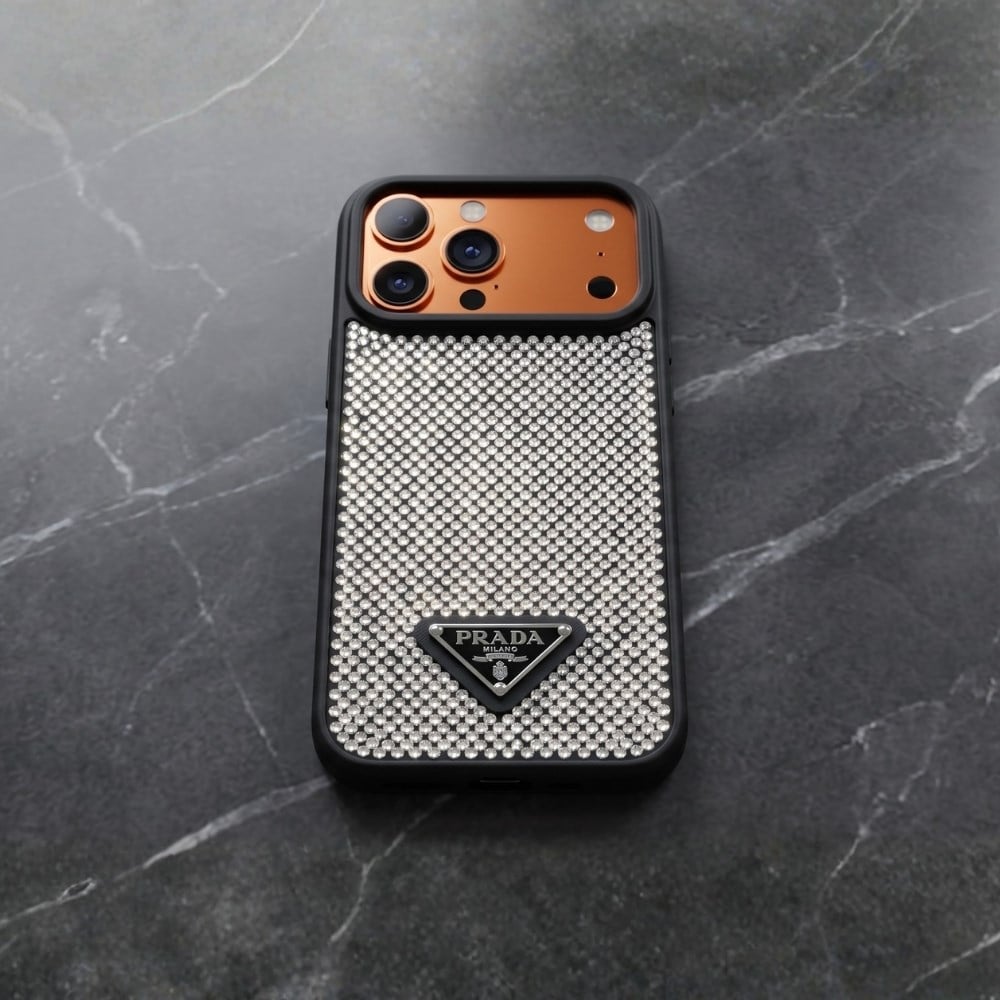 Elite Crystal Taşlı Korumalı Kılıf Beyaz Renkli