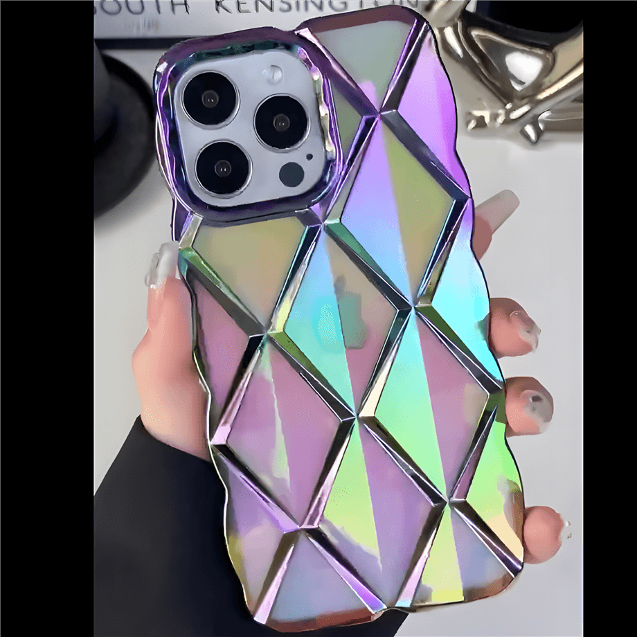 Hologramlı Baklava Desenli Luxury Silikon Telefon Kılıfı