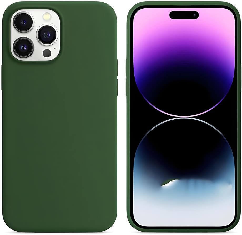 Liquid Lansman Silikon Telefon Kılıfı Koyu Yeşil Renkli