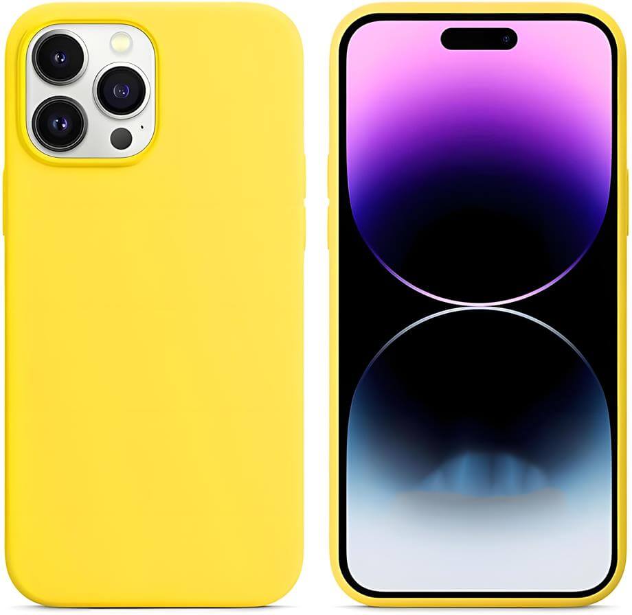 Liquid Lansman Silikon Telefon Kılıfı Sarı Renkli