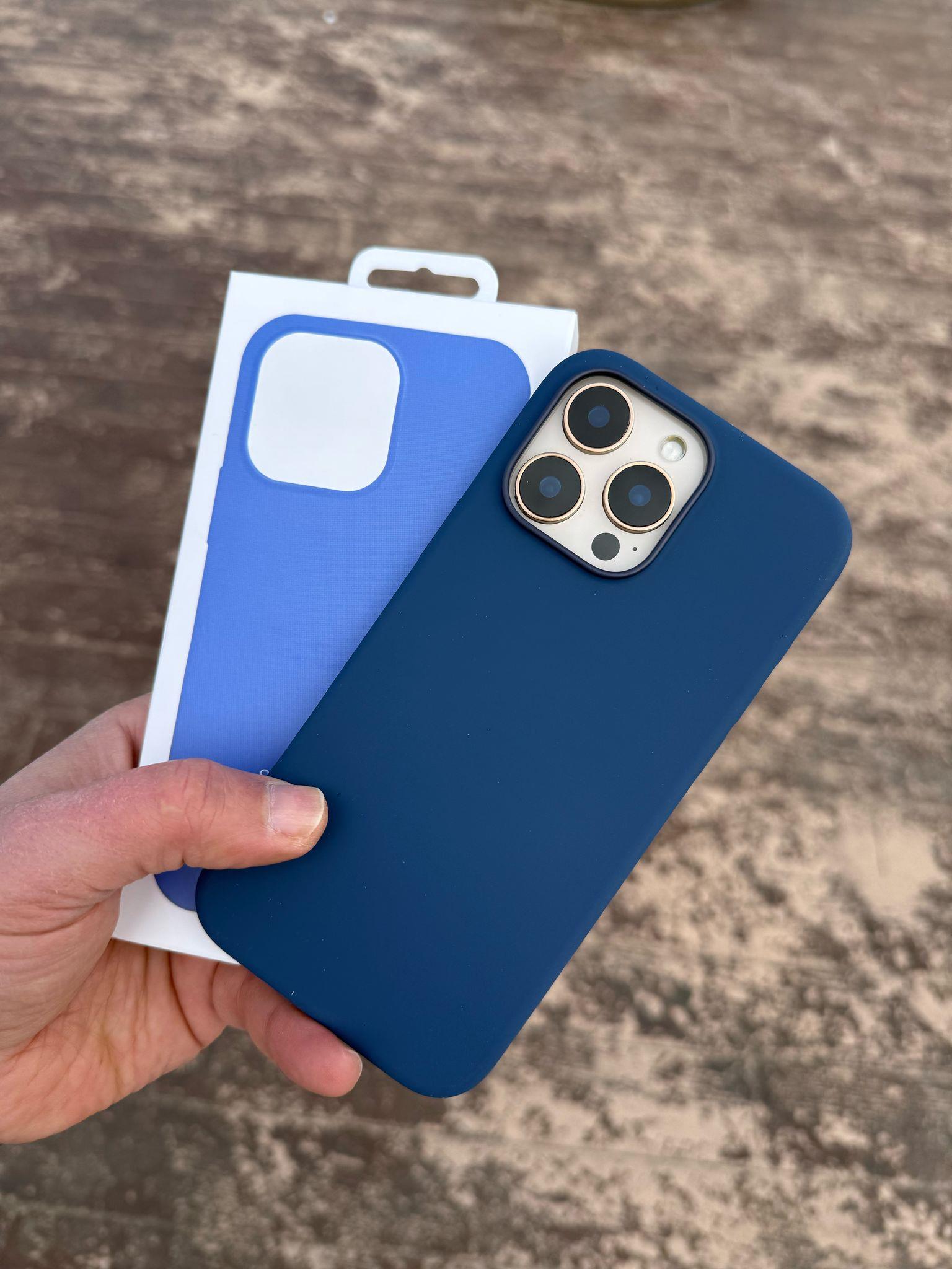 Magsafe Özellikli Silinebilir Original Lansman Telefon Kılıfı Lacivert Renkli