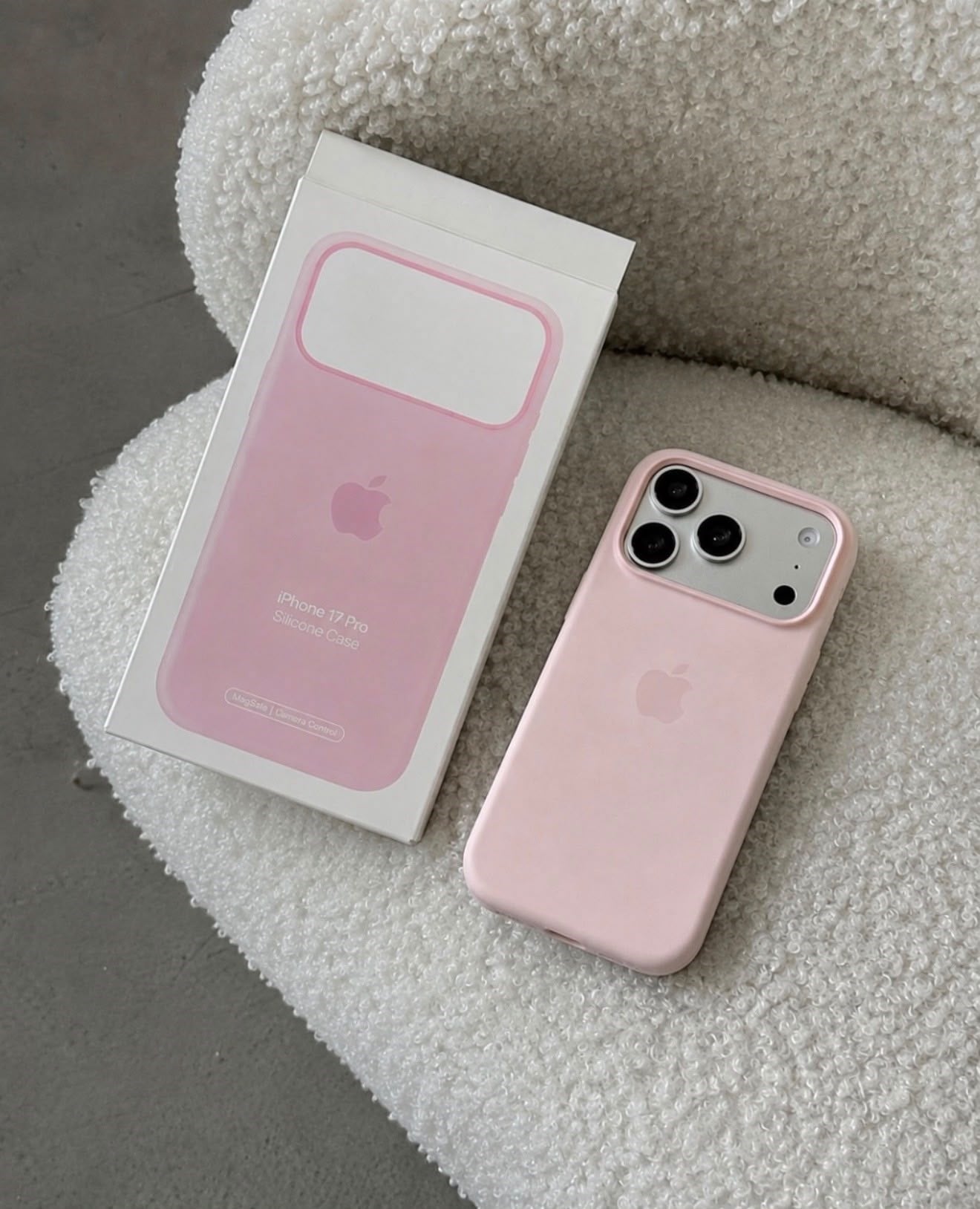 Orijinal Apple Kutulu Animasyonlu Logolu Kılıf Pembe Renkli