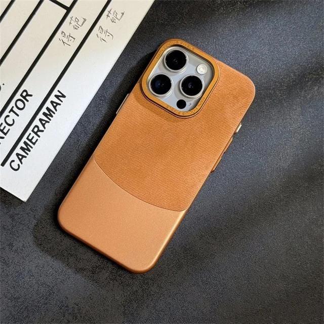 Supreme Alüminyum Kadife Luxury Telefon Kılıfı Kahve Renkli