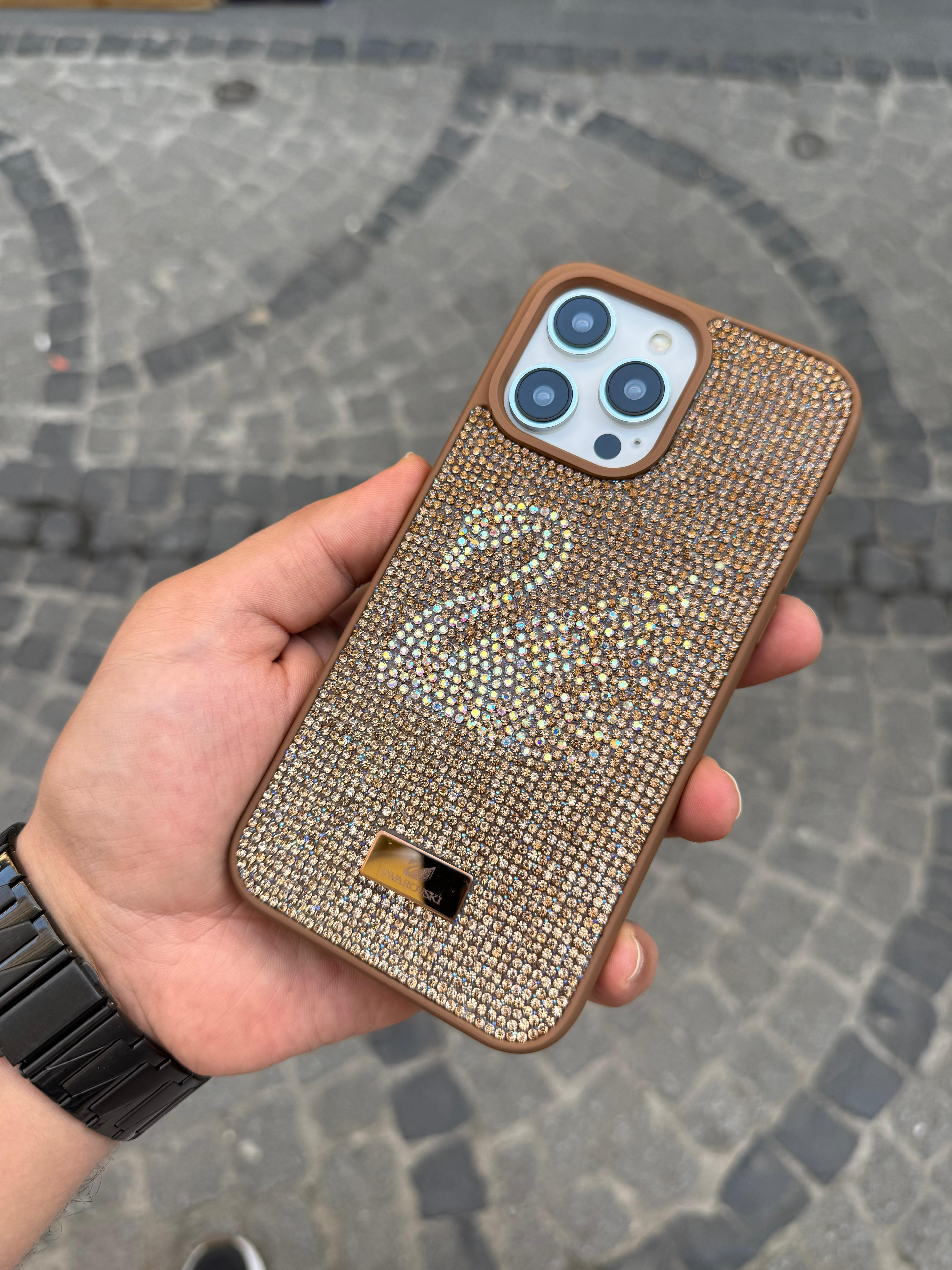 Swaroski TaşlıTelefon Kılıfı Çöl Titanyum Renk