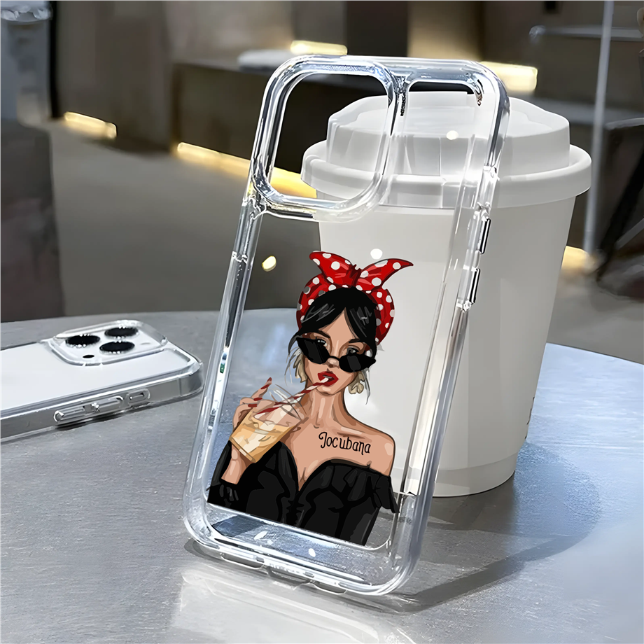 Tarz Kızlar Desenli Tam Korumalı Süper Silikon Telefon Kılıfı Desen-2