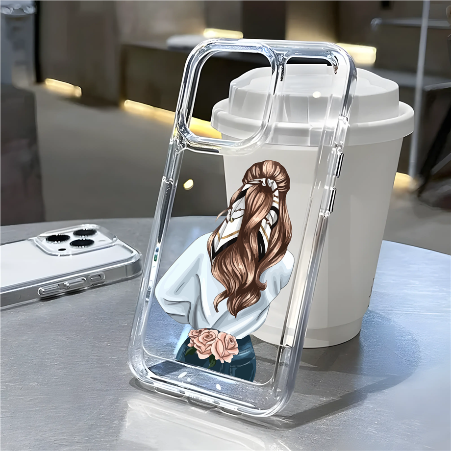 Tarz Kızlar Desenli Tam Korumalı Süper Silikon Telefon Kılıfı Desen-5