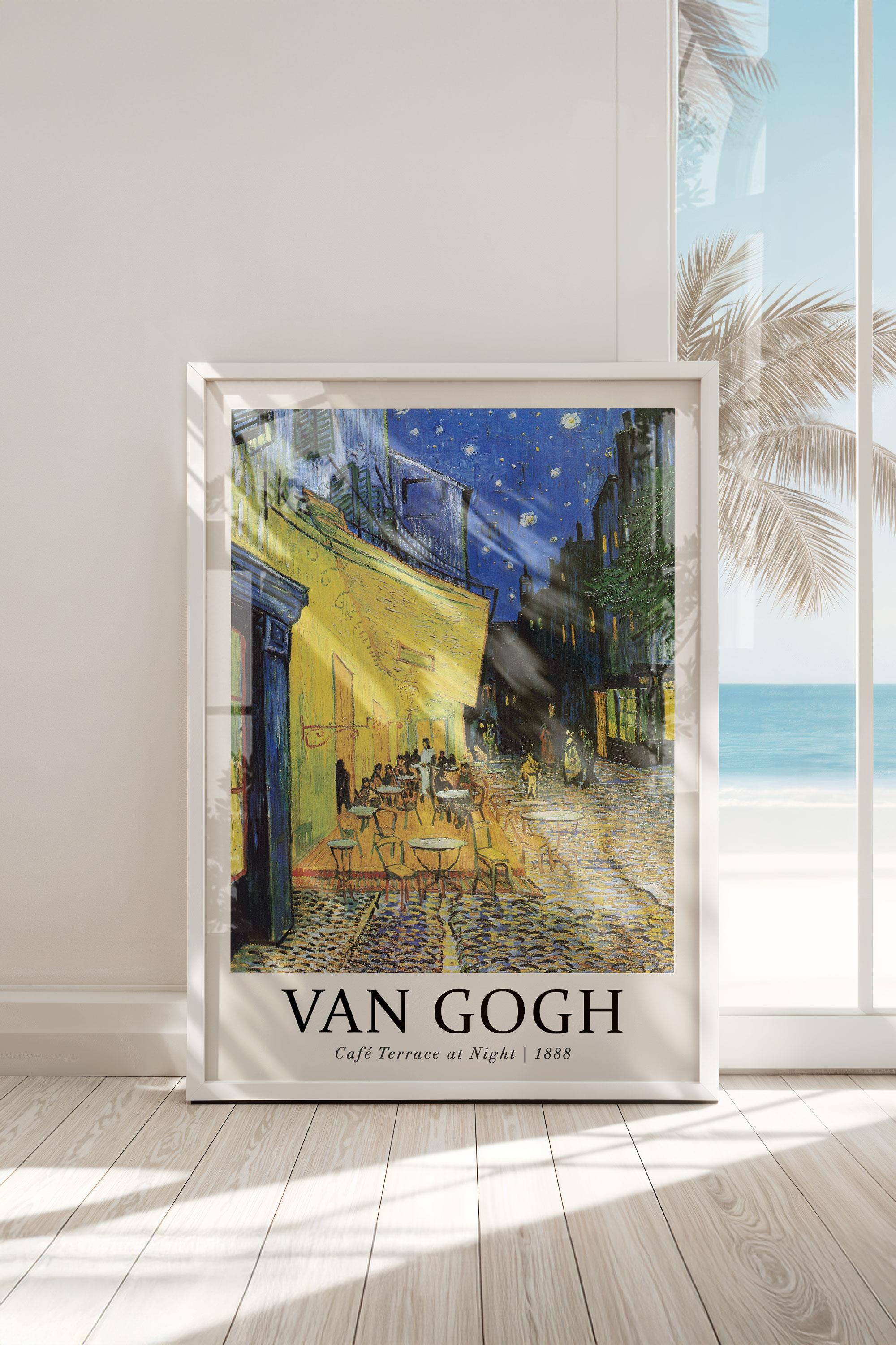 Van Gogh Gece Kafe Terası Tablosu