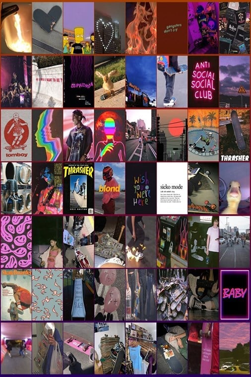 Aesthetic Skateway 60'lı Duvar Posteri Seti