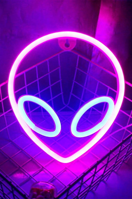 Alien Ufo Neon Duvar Dekoru