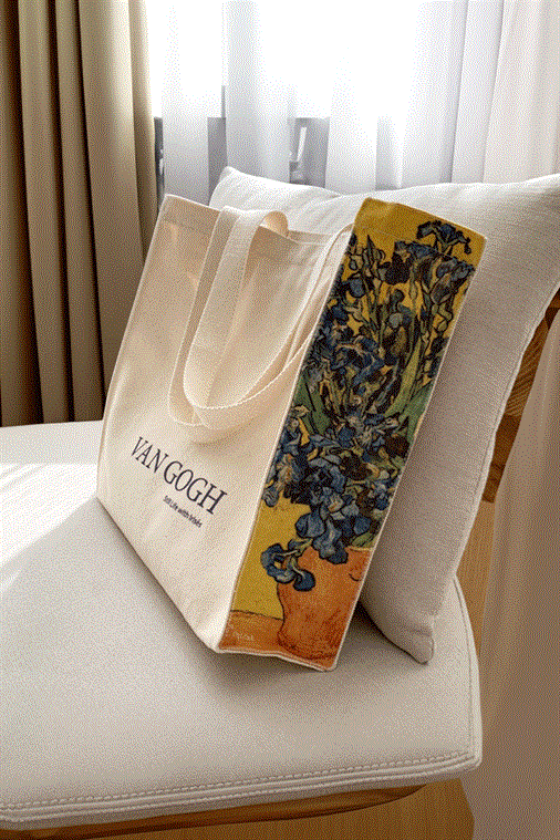 Basic Van Gogh Tote Bag Kanvas Çanta 