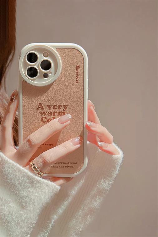 Beyaz Brown Iphone 11 Telefon Kılıfı 