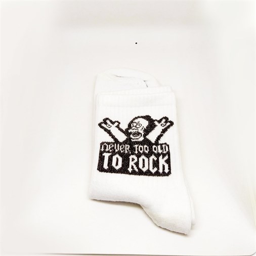 Beyaz To Rock Çorap