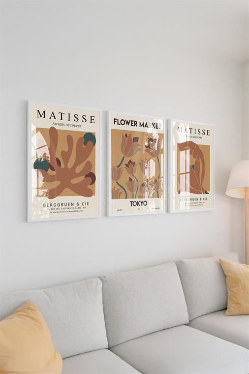 Çerçeveli Matisse'in Kağıt Kesimleri ve 