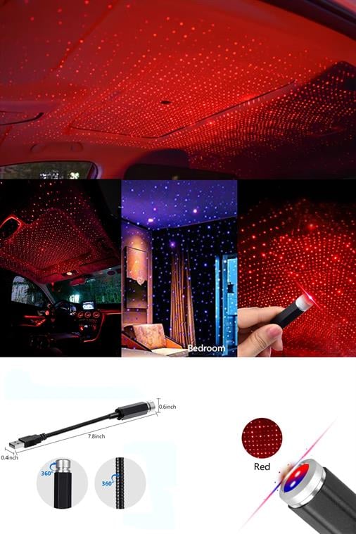 Mini USB Projektör Starry Gece Lambası, Taşınabilir Esnek USB Gece Lambası 