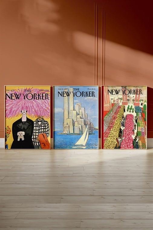 New Yorker 3'lü Tablo, Poster Seti - Çerçevesiz