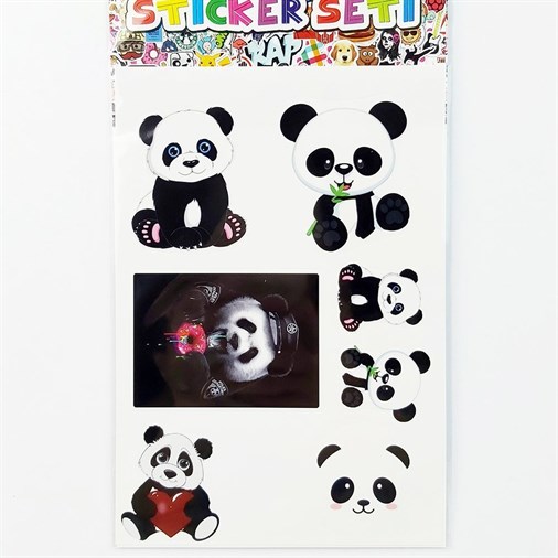 Sevimli Panda Sticker Seti