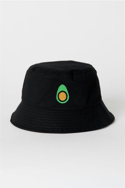 Siyah Avokado Balıkçı Şapka Bucket Hat