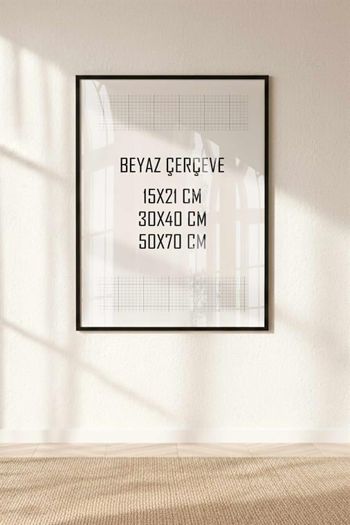 Siyah Tablo & Fotoğraf Çerçevesi (15x21, 30x40, 50x70cm Seçenekli) - Modern, Şık Tekli Tablo Çerçeve