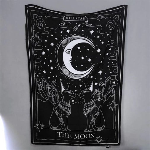 Siyah The Moon Duvar Halısı 70x90cm
