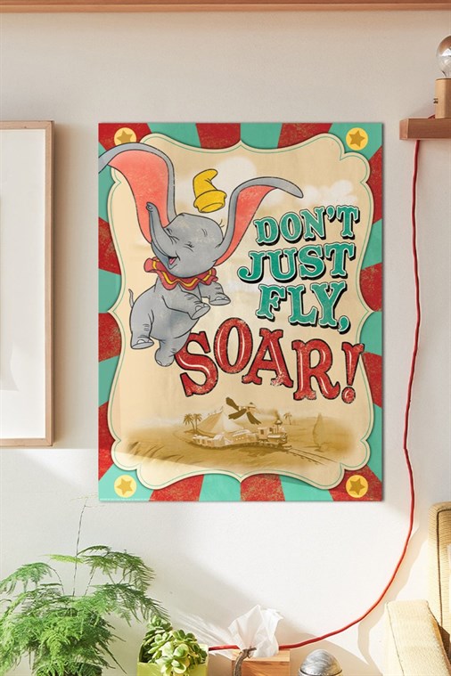 Uçan Fil Duvar Posteri Büyük Boy 45x30 Cm