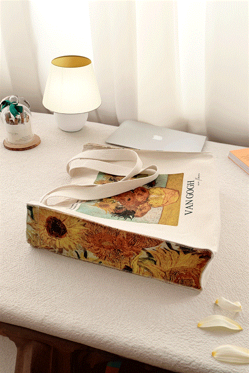 Van Gogh Ayçiçeği Tote Bag Kanvas Çanta 