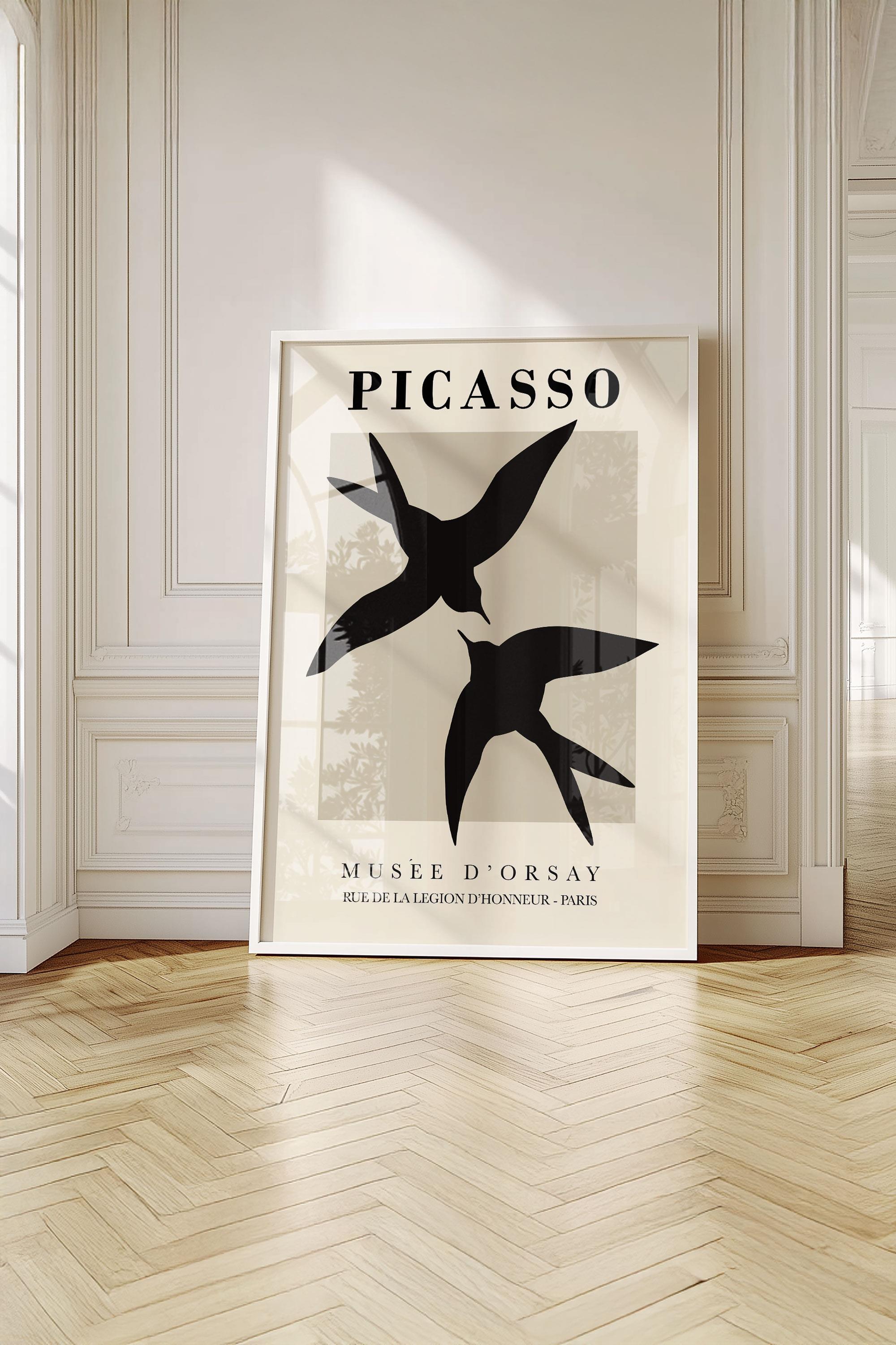 Çerçeveli Picasso Musée d'Orsay Uçan Kuşlar Premium Tablo: Paris