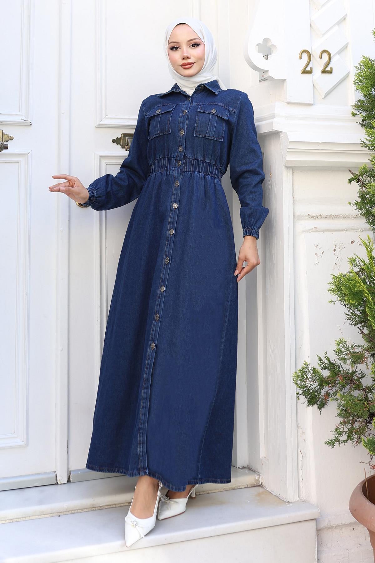 Beli Lastikli Kot Ferace Koyu Mavi 19228